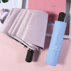 ร่มพับ 3 ตอน ร่มกัน UVคุณภาพดีราคาถูก มี 2 สี ขายยกลัง 12 ชิ้น