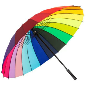 ร่มสีรุ้ง 33 นิ้ว 16 ก้าน มี UV ด้ามแข็งแรงใหญ่