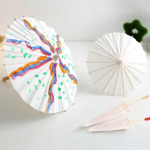 ร่มกระดาษเปล่า DIY งานฝีมือ 1 ชิ้น