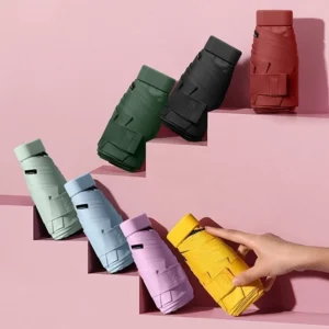 ร่มพับมินิสีพื้นดีไซน์สวยงาม น่ารักน่าใช้ สไตล์เกาหลี น้ำหนักเบา มี 7 สี ขายส่ง 50 ชิ้น